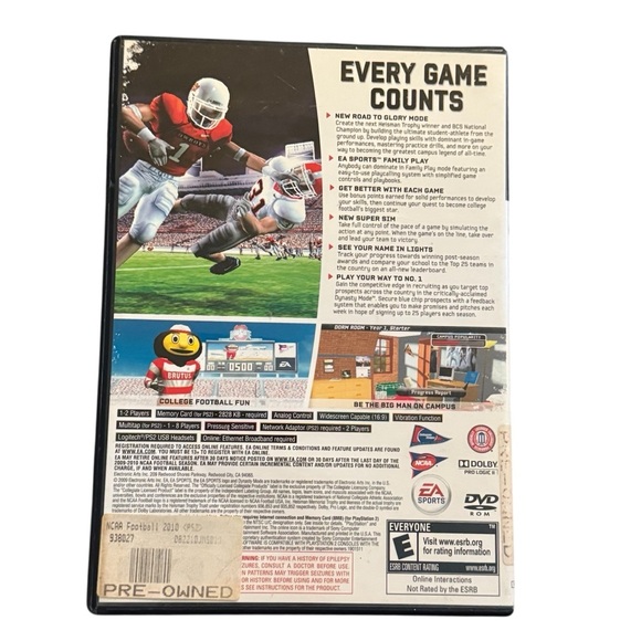 NCAA College Football 10 Sony PlayStation 2 PS2 - Complete with Manual - Picture 2 of 3